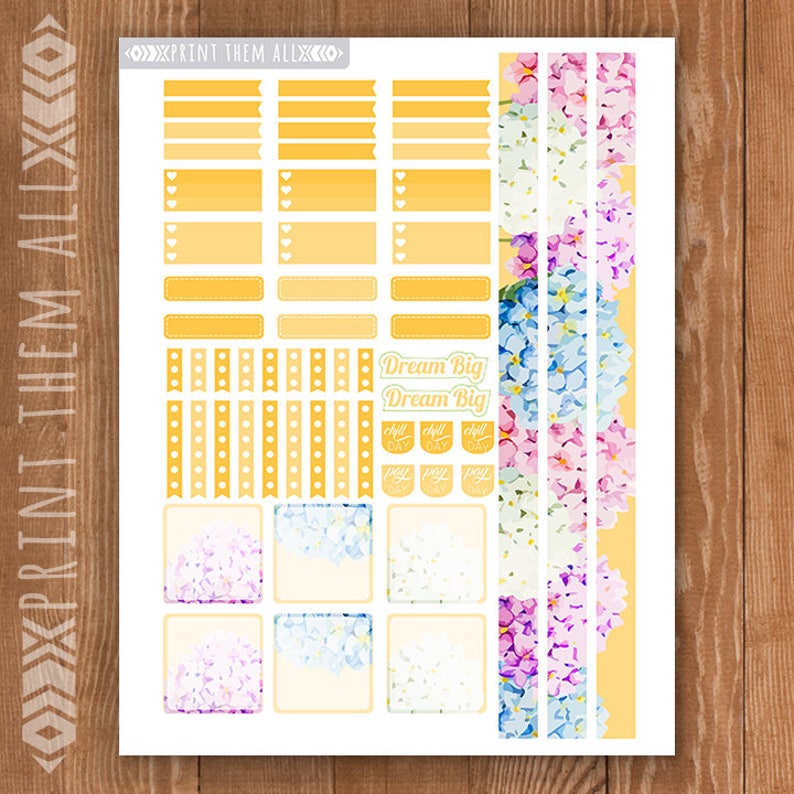 Floral Mini Happy Planner Stickers: Monthly Weekly Kit (digital ...