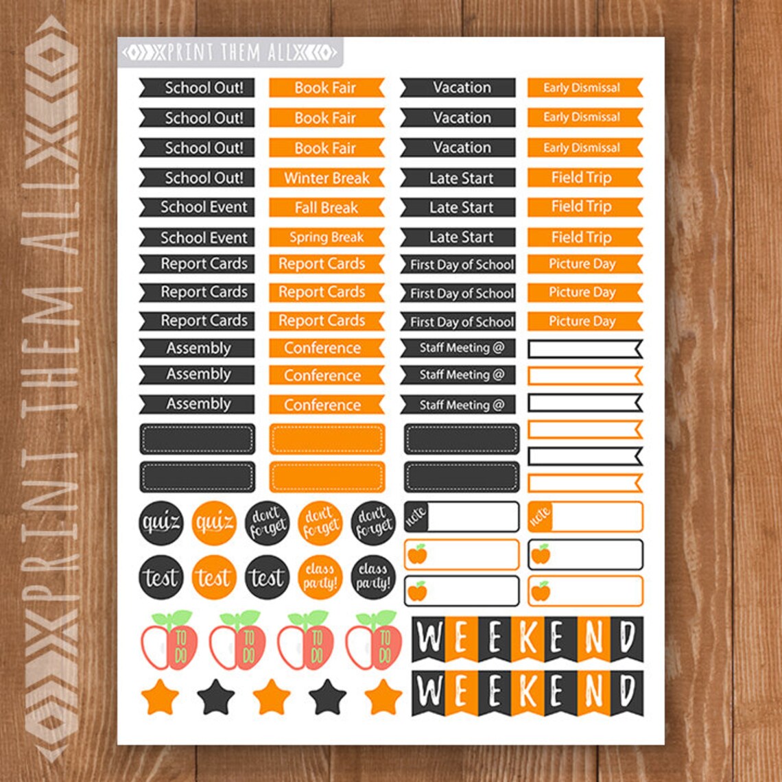 Teacher Planner Stickers Happy Planner Teacher Edition | Etsy