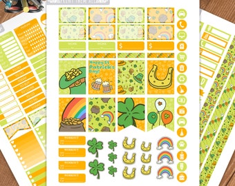 St Patrick's Day Planner Stickers: Weekly Kit (Digital Download)