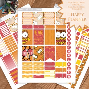Fall Planner Stickers Printable, Autumn, HAPPY PLANNER Sticker, Monthly ...