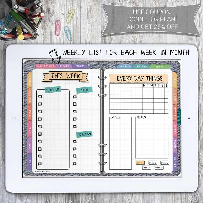 Free digital planner goodnotes pikolforest