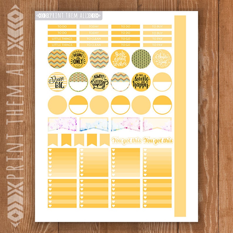 Floral Mini Happy Planner Stickers: Monthly Weekly Kit (digital ...