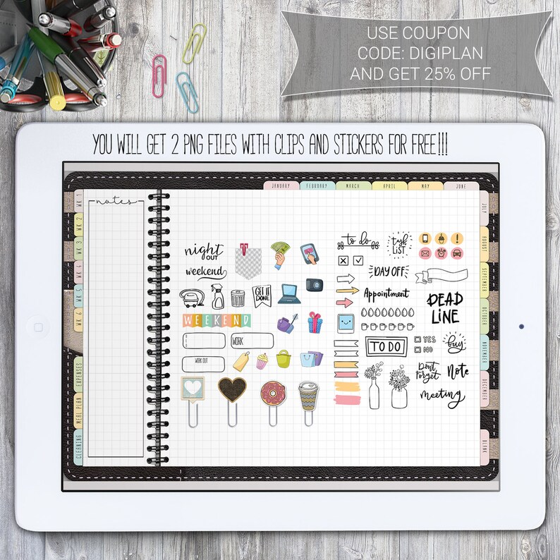 Digital Planner for GoodNotes with Hyperlinks Digital Planner Etsy