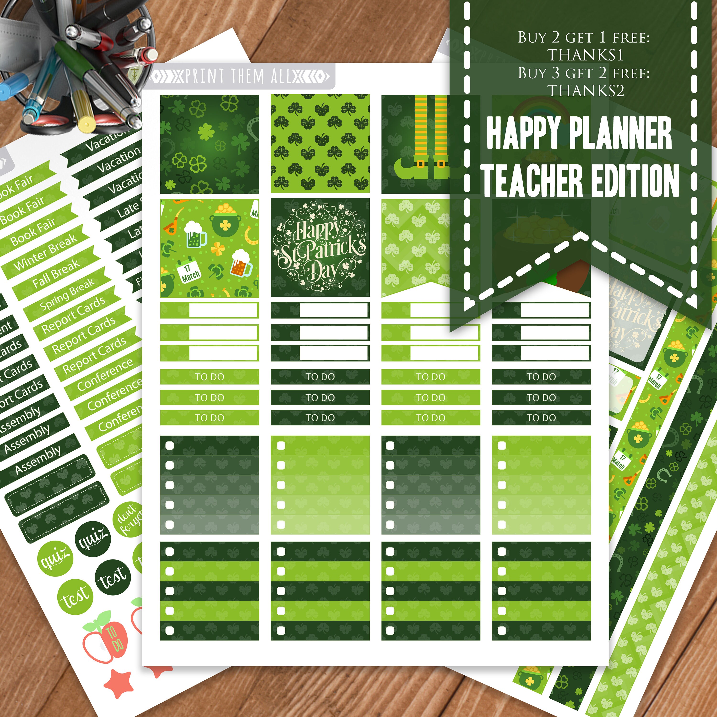 Teacher Planner Stickers Happy Planner Teacher Edition Etsy