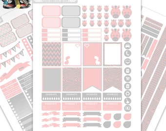 Pink Zebra Planner Stickers Printable,Weekly Kit, Stickers for ERIN CONDREN LIFEPLANNER™,Planner Kit, Washi, Eclp stickers, Instant download