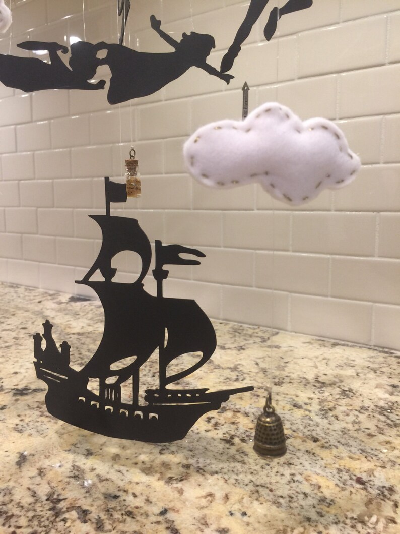 Neverland Crib Mobile Peter Pan Nursery decor Baby Etsy