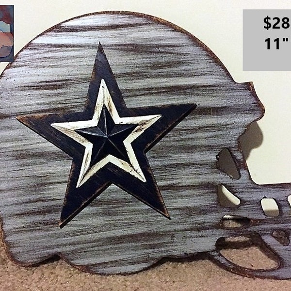 Dallas Cowboys Rustic Helmet Sign