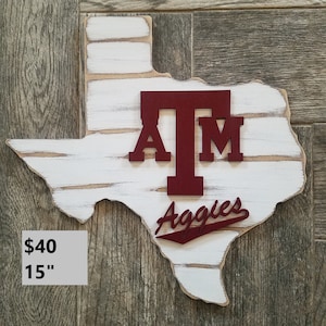 Texas A&M Aggies Rustic Sign