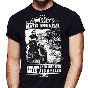 Cafe Racer Motorcycle T-shirt Balls & A Beard Black T-shirt - Etsy