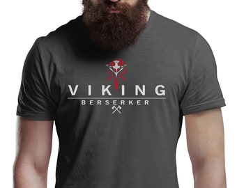 Viking Berserker T-Shirt Valhalla Tee Shirt Norway Norse Mythology Viking Warrior Shirt Unisex