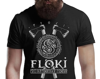 FLOKI Viking T-Shirt Victory Or Valhalla Tee Shirt Norway Norse Mythology Viking Shirt Unisex Warrior