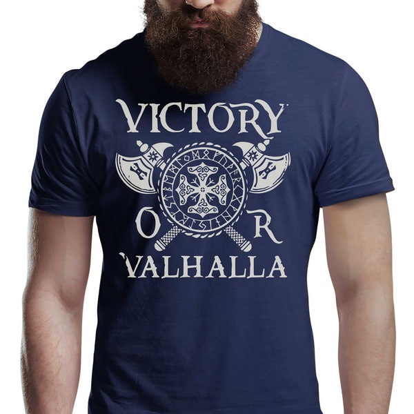 Victory Or Valhalla Viking T-Shirt Norse Warrior Tee Shirt Norway Mythology Viking Shirt Unisex