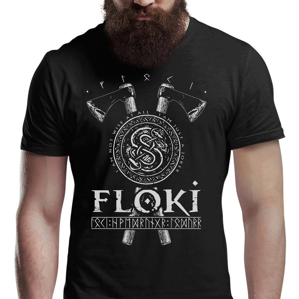 FLOKI Viking T-Shirt Victory Or Valhalla Tee Shirt Norway Norse Mythology Viking Shirt Unisex Warrior