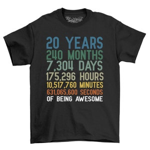 Vintage 1999 20th Birthday 20 Yrs Old Months T Shirt Gift Vintage 1999 20th Birthday 20 Yrs Old Months T Shirt Gift