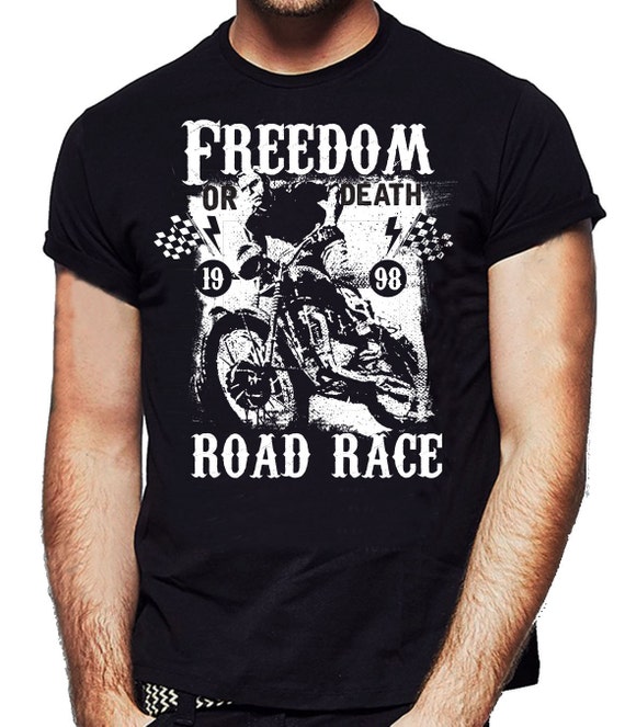 Novelty Isle Of man Road Race Biker Vintage motorcycle Motif mens t-shirt gift