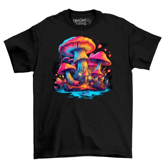 Tシャツ・カットソー [cosmoss] MUSHROOM GRAPHIC T-SHIRT Colorful Mushroom T-Shirt - T-Shirts — Fresh Prints of CT