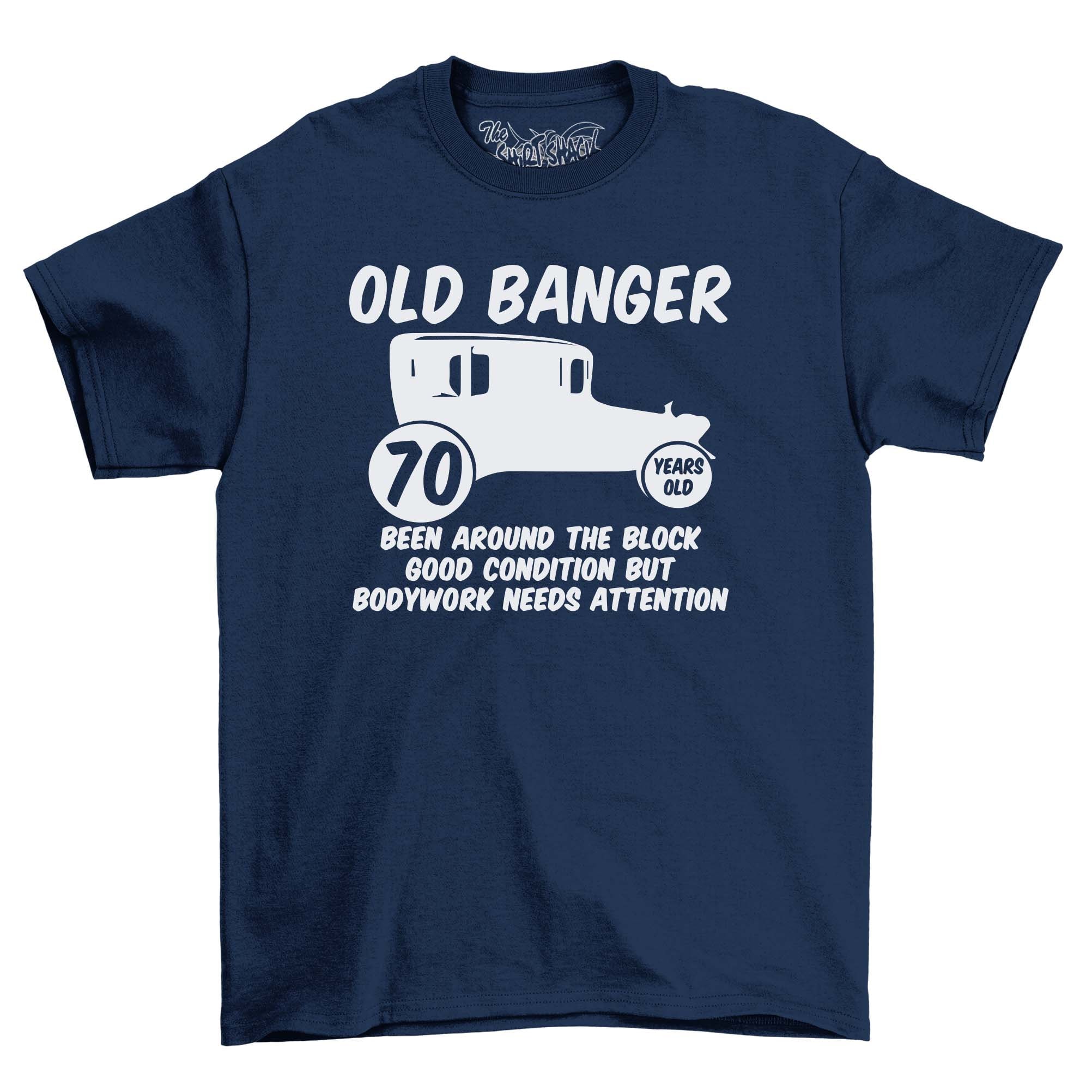 Mens Funny Birthday Car Gift Boys Birthday Christmas Gift Top 70 Year Old Banger T-shirt