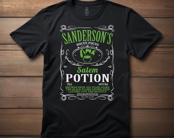 Sanderson Sister Potion Halloween T-shirt - Scary Movie Fan Tee Shirt Unisex Black Shirt - Horror T-shirt, Witch Shirt, Halloween Gift