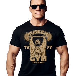 Maglietta da palestra Tusken 1977 Star per uomo, maglietta da allenamento a tema film e cartoni animati, perfetta per gli amanti del fitness e della cultura pop.