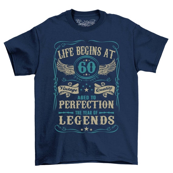 Maglietta Compleanno Uomo - Vintage 60 Anni - Invecchiato alla