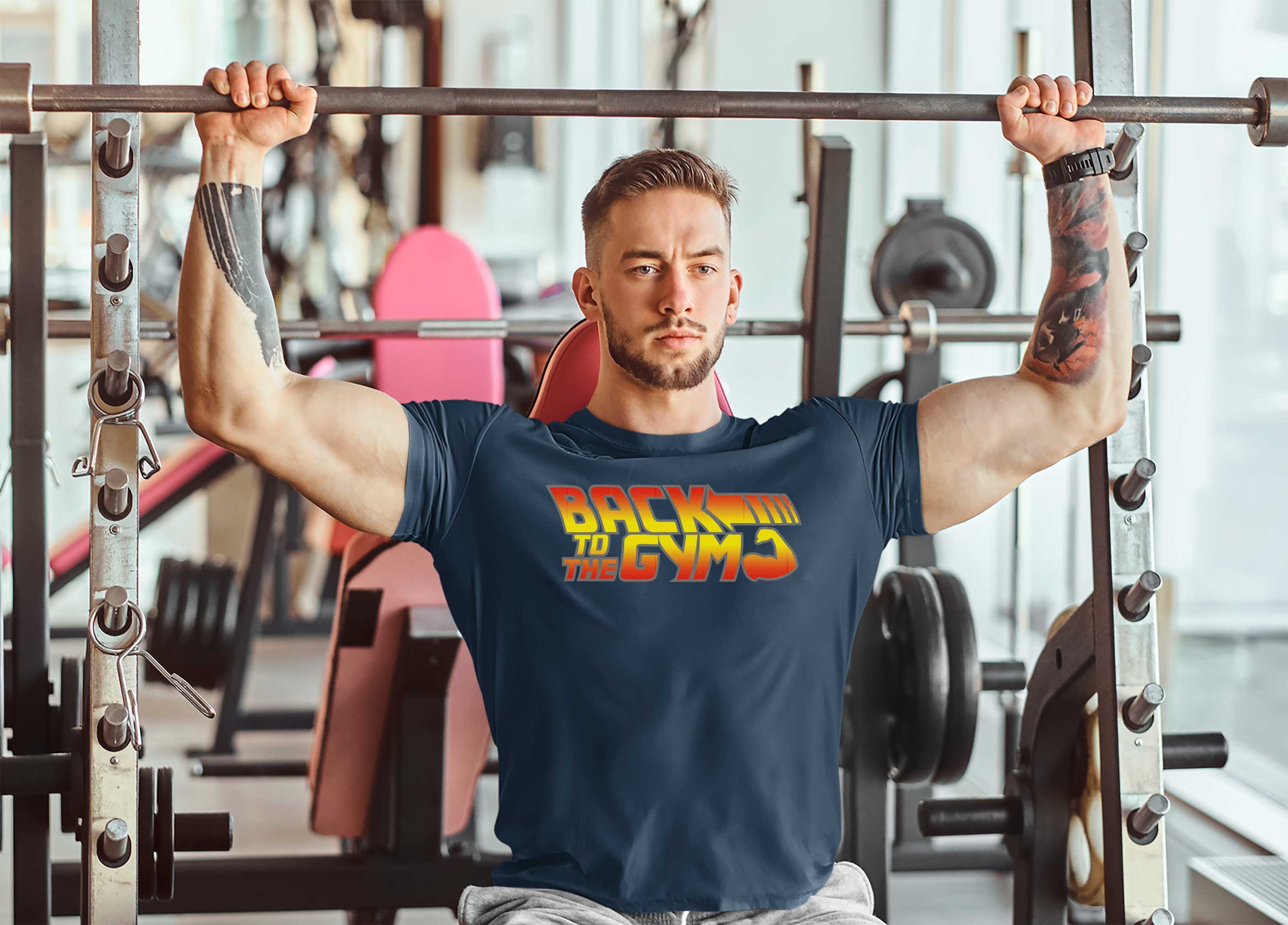 Image of Back To The Gym Men's T-Shirt Fitness T Shirt Training Top Bodybuilding Shirts