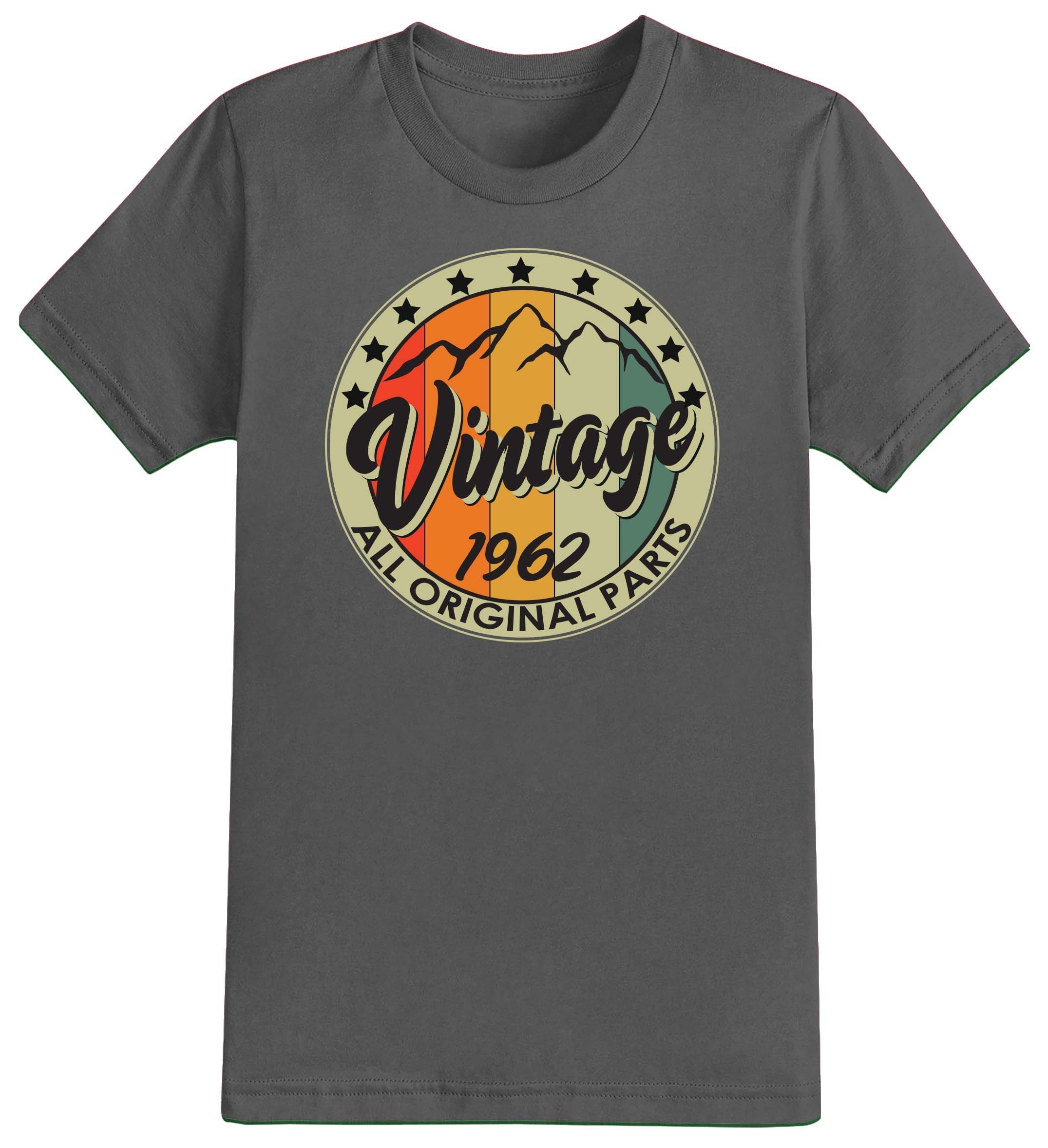 60Th Birthday Gift Vintage Mountain Original Parts Sixty Gifts Year 1963 Mens T-Shirt Funny Tee Present 60 Years Old 2023