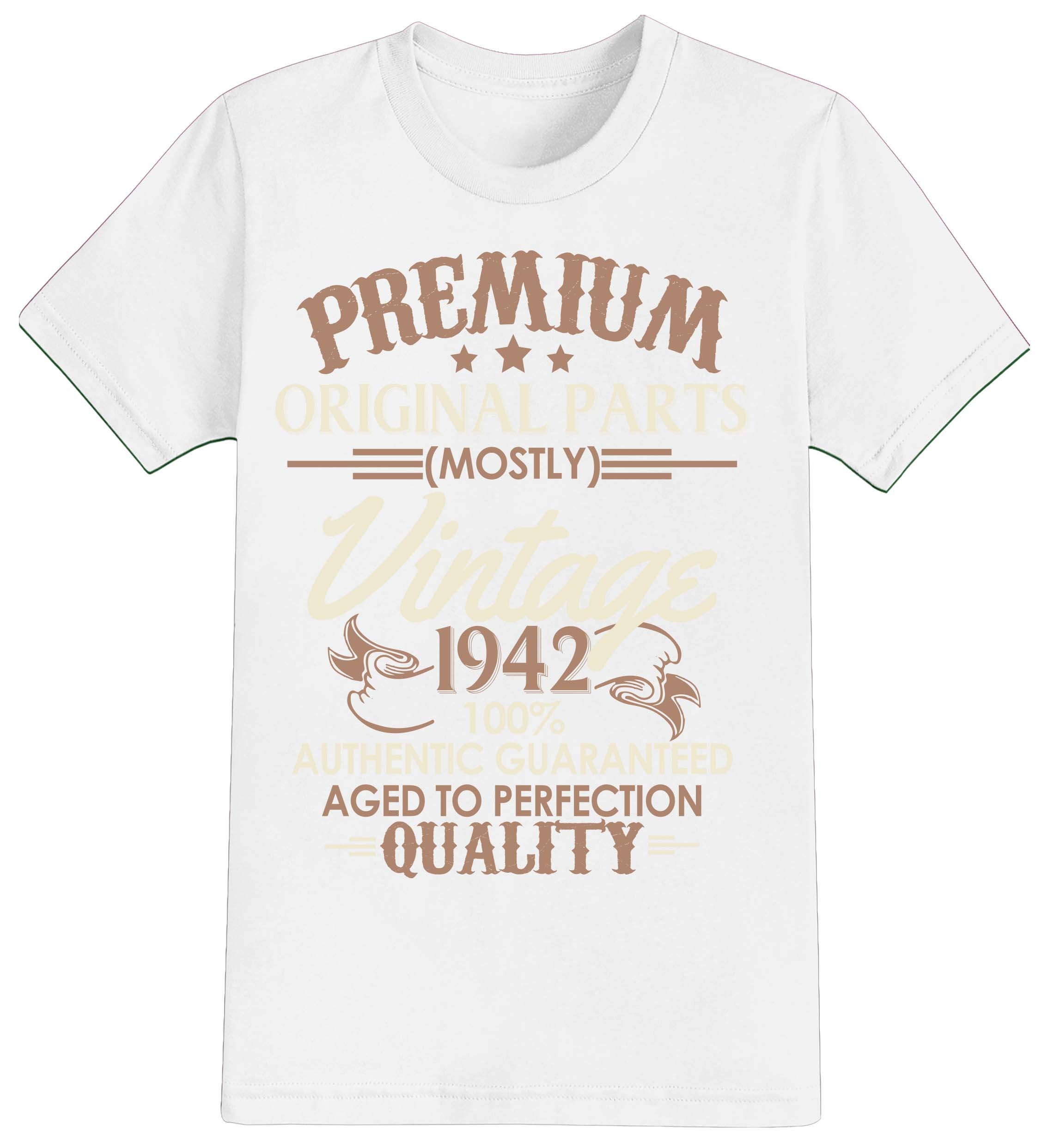 2022 Regalo per l'ottantesimo compleanno da uomo Parti originali premium  Ottanta regali Vintage Perfezione invecchiata Anno 1942 Maglietta  Divertente Tee Presente 80 anni -  Italia