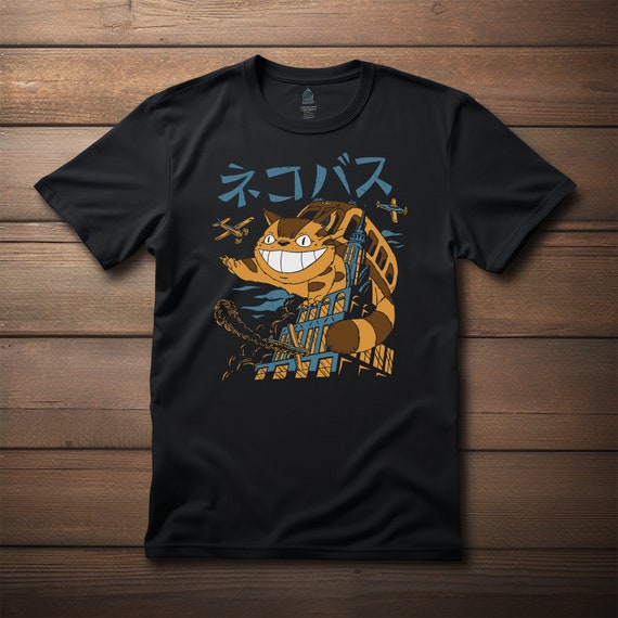Cat Bus Kaiju T shirt Japan Anime Movie Fan Tee Shirt Unisex Black Shirt Anime T shirt Manga Shirt Birthday Christmas Gift Etsy UK