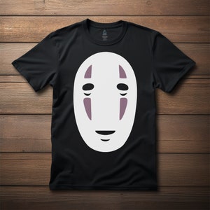 No Face Mask T-shirt - Japan Anime Movie Fan Tee Shirt Unisex Black Shirt - Anime T-shirt, Manga Shirt, Birthday Christmas Gift