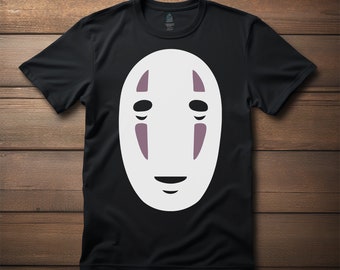 No Face Mask T-shirt - Japan Anime Movie Fan Tee Shirt Unisex Black Shirt - Anime T-shirt, Manga Shirt, Birthday Christmas Gift