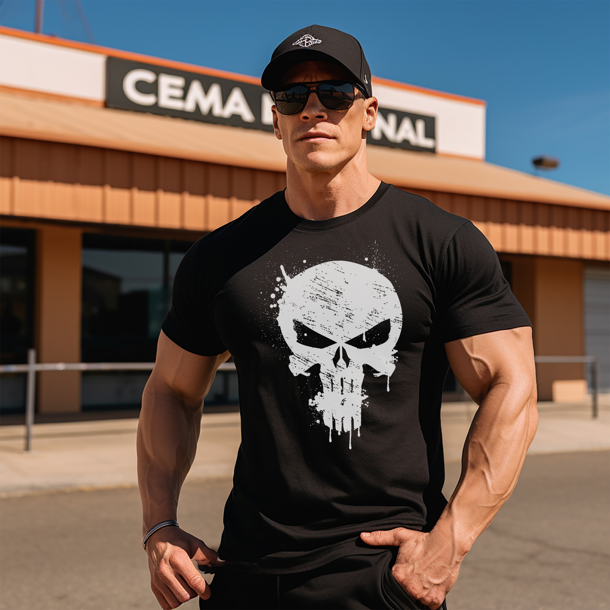Punisher running shirt sale
