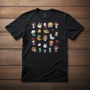 Animation House Chibi T-shirt - Japan Anime Movie Fan Tee Shirt Unisex Black Shirt - Anime T-shirt, Manga Shirt, Birthday Christmas Gift