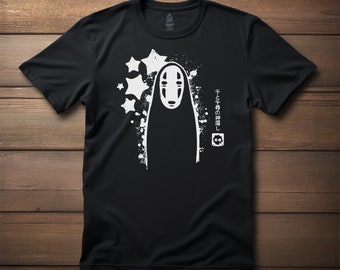 Inked No Face T-shirt Japan Anime Movie Fan Tee Shirt Unisex Black Shirt - Anime T-shirt, Manga Shirt, Birthday Christmas Gift