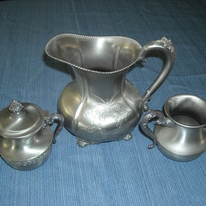 Silver Plate Pitcher Set (3 pieces)
