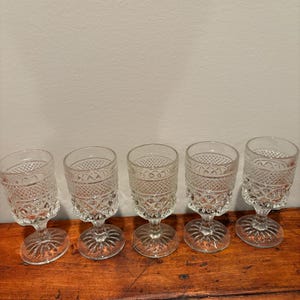 Set of 5 Anchor Hocking Wexford Glasses