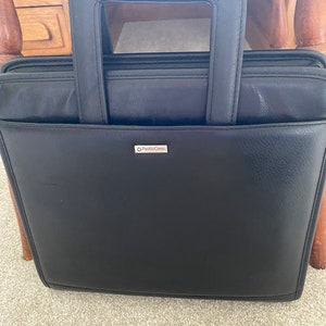 FRANKLIN COVEY Brown Leather Tote Briefcase Organizer Shoulder Bag Laptop  Purse