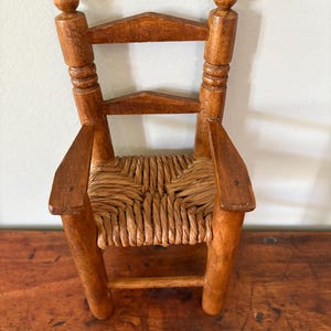Miniature Doll Chair and Rag Doll