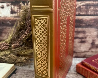 1978 Los cuentos de Canterbury de Geoffrey Chaucer; Libro encuadernado en piel.