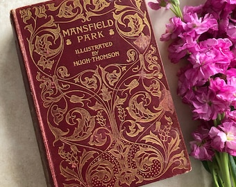 1898 Mansfield Park by Jane Austen Illustrated Vintage 19th Century Hardback Edition...published by Macmillan and Co Ltd