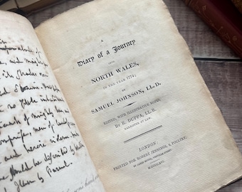 1816 A Diary of a Journey Into North Wales in the Year 1774 by Samuel Johnson
