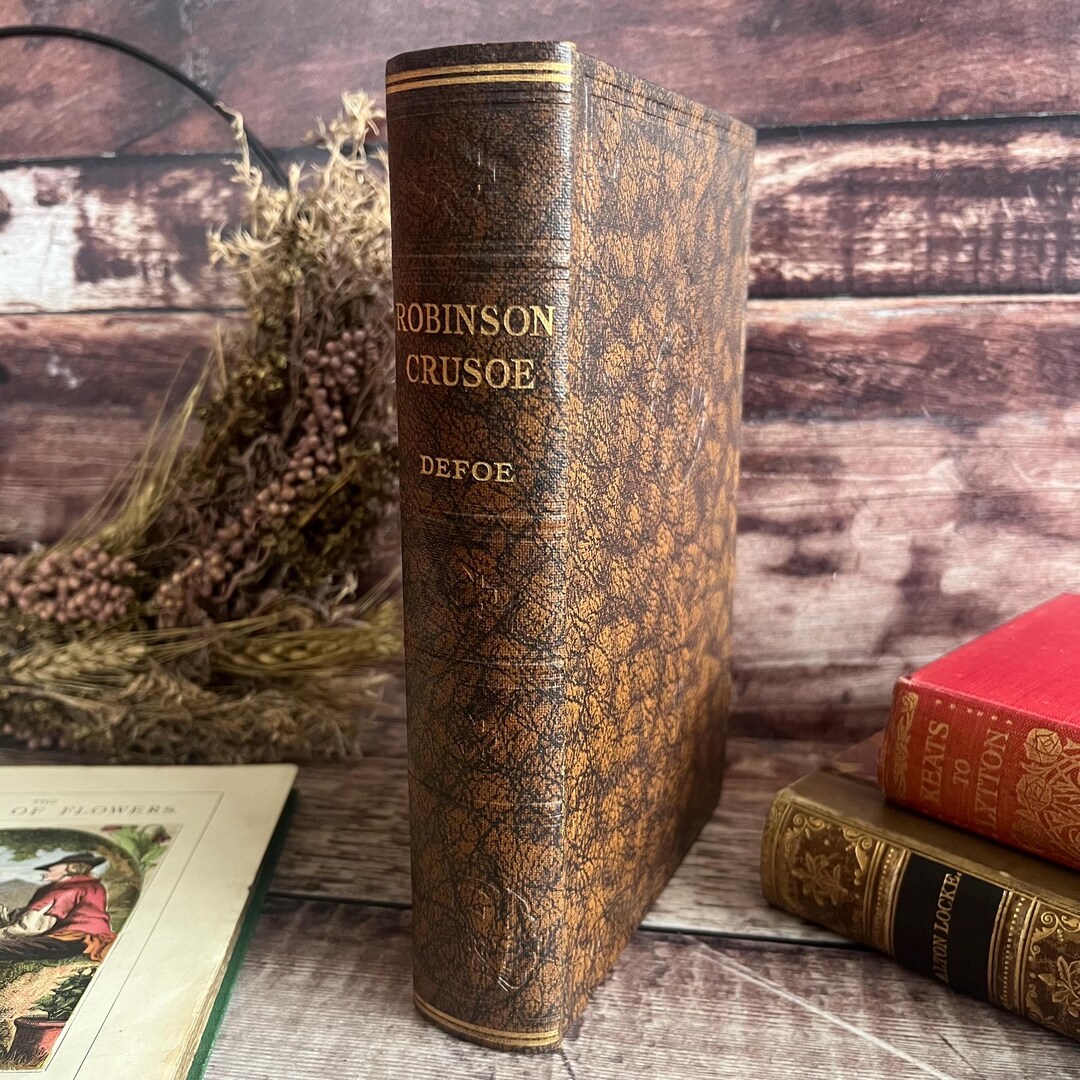 Robinson Crusoe by Daniel Defoe Vintage Antique Hardback Circa 1930's ...