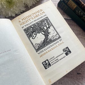 Ein Sommernachtstraum von William Shakespeare Illustriertes Arthur Rackham Vintage Antikbuch ...veröffentlicht von William Heinemann im Jahr 1925