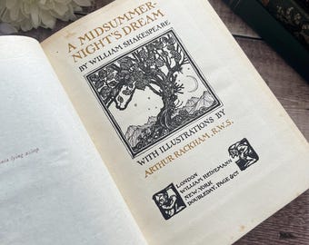 真夏の夜の夢』：アーサー・ラッカムの挿絵入り1925年ヴィンテージ本