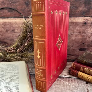 Stories by Alexandre Dumas Franklin Library Full Leather Vintage Hardback Book Fine Binding...published by The Franklin Library in 1979