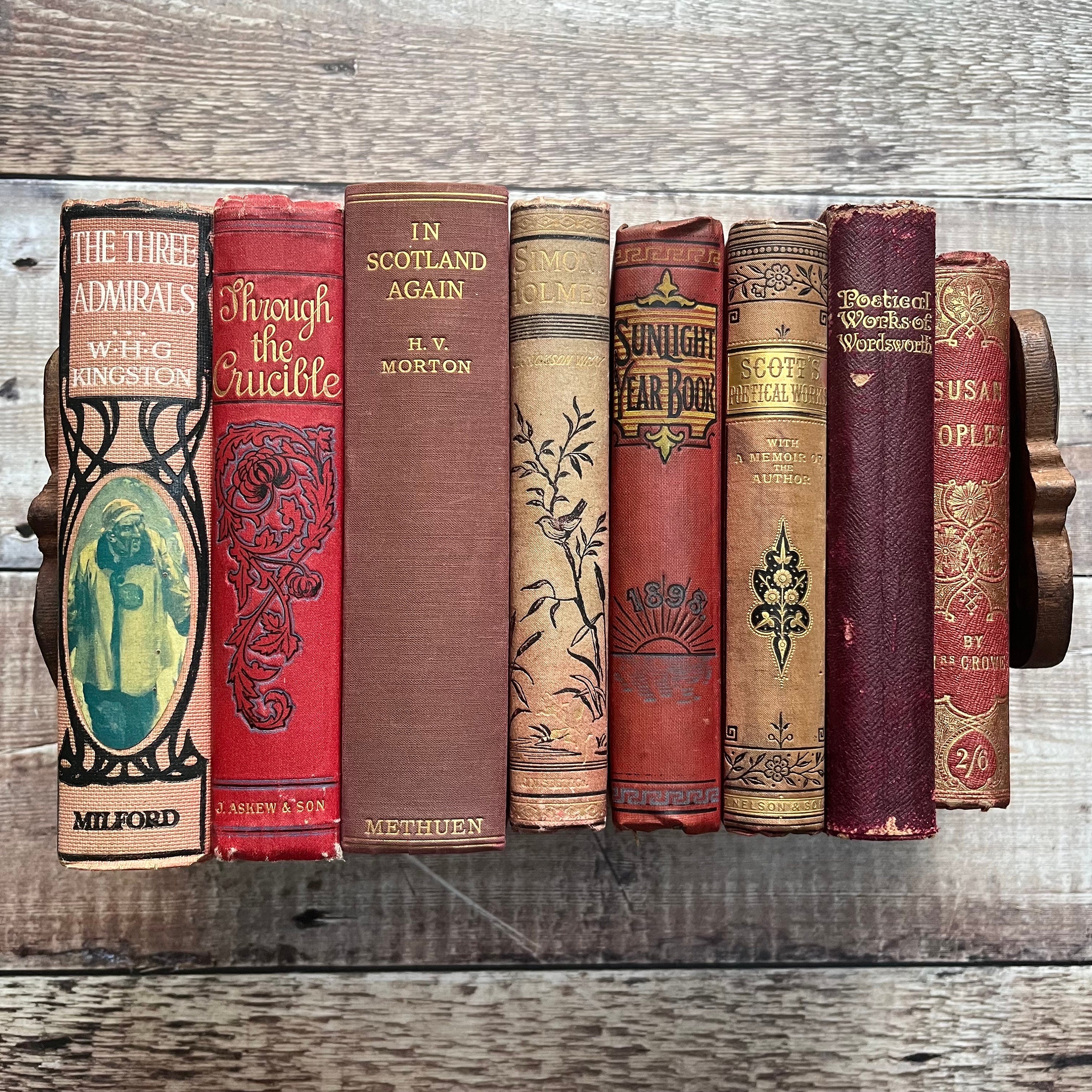Adopt an Antique Book Worn Loved Hardback Books Vintage Book for