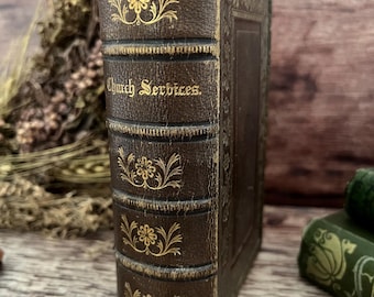 1863 The Book of Common Prayer Full Leather Book with Metal Edges and Clasp