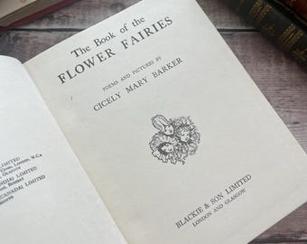 Vintage Flower Fairies Book by Cicely M. Barker, 1950s Edition