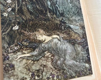 真夏の夜の夢』：アーサー・ラッカムの挿絵入り1925年ヴィンテージ本