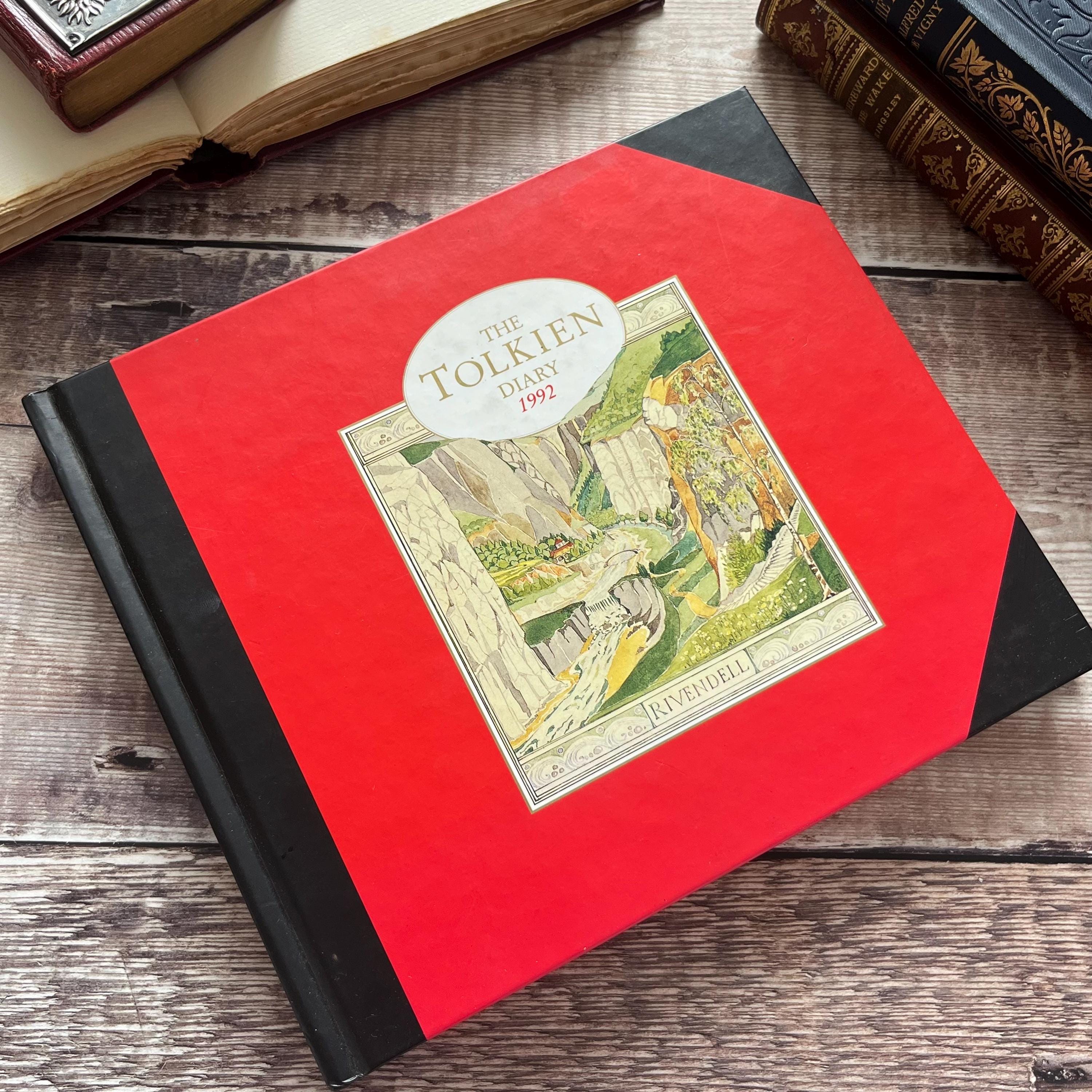 1992 The Tolkien Diary Centenary Celebration Colour Illustrations and Quotes from JRR Tolkien Vintage Book...Published by Grafton Books