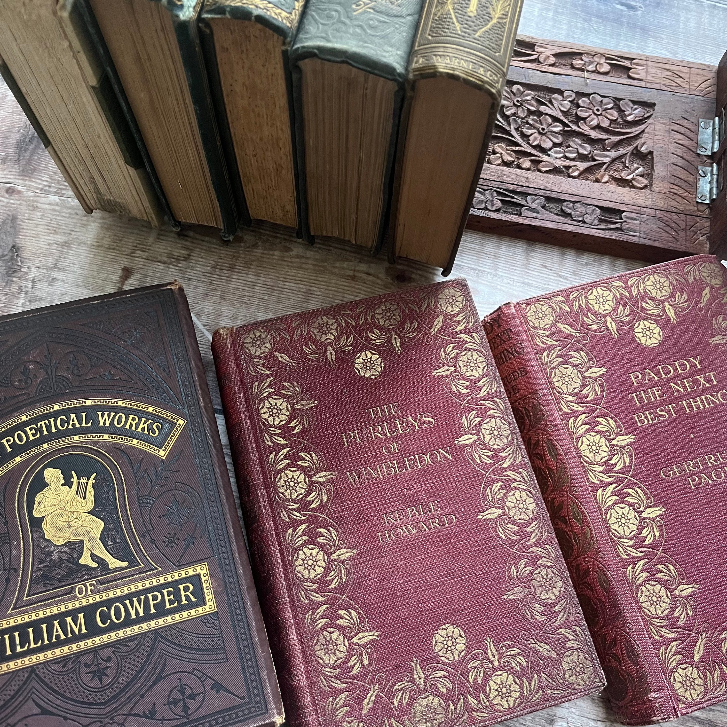 Adopt an Antique Book Worn Loved Hardback Books Vintage Book for